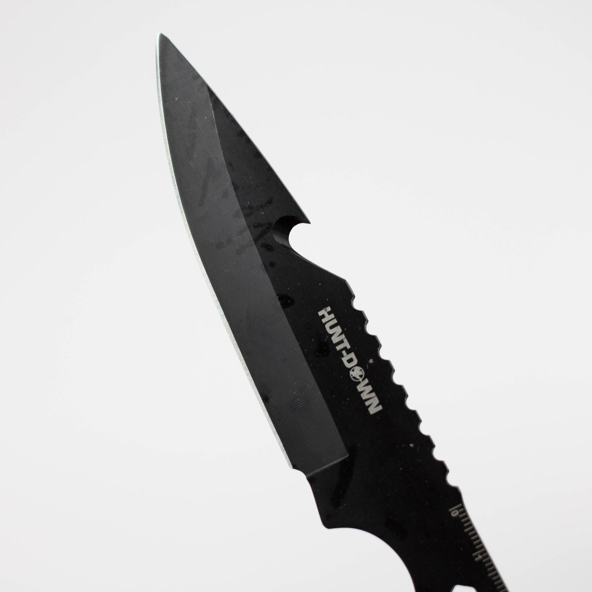 8" Three Piece  Hunt Down Black Throwing Knife Set With Fish Hook  [9569]