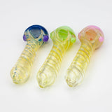 4.5" American color twisted soft glass hand pipe [AM01]