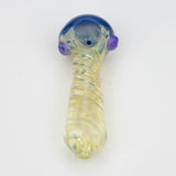 4.5" American color twisted soft glass hand pipe [AM01]