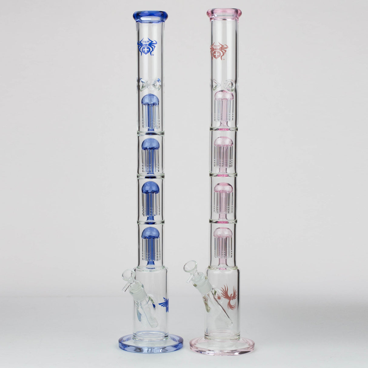 Xtreme 26" 7 mm Glass Bong with Quad Percolators