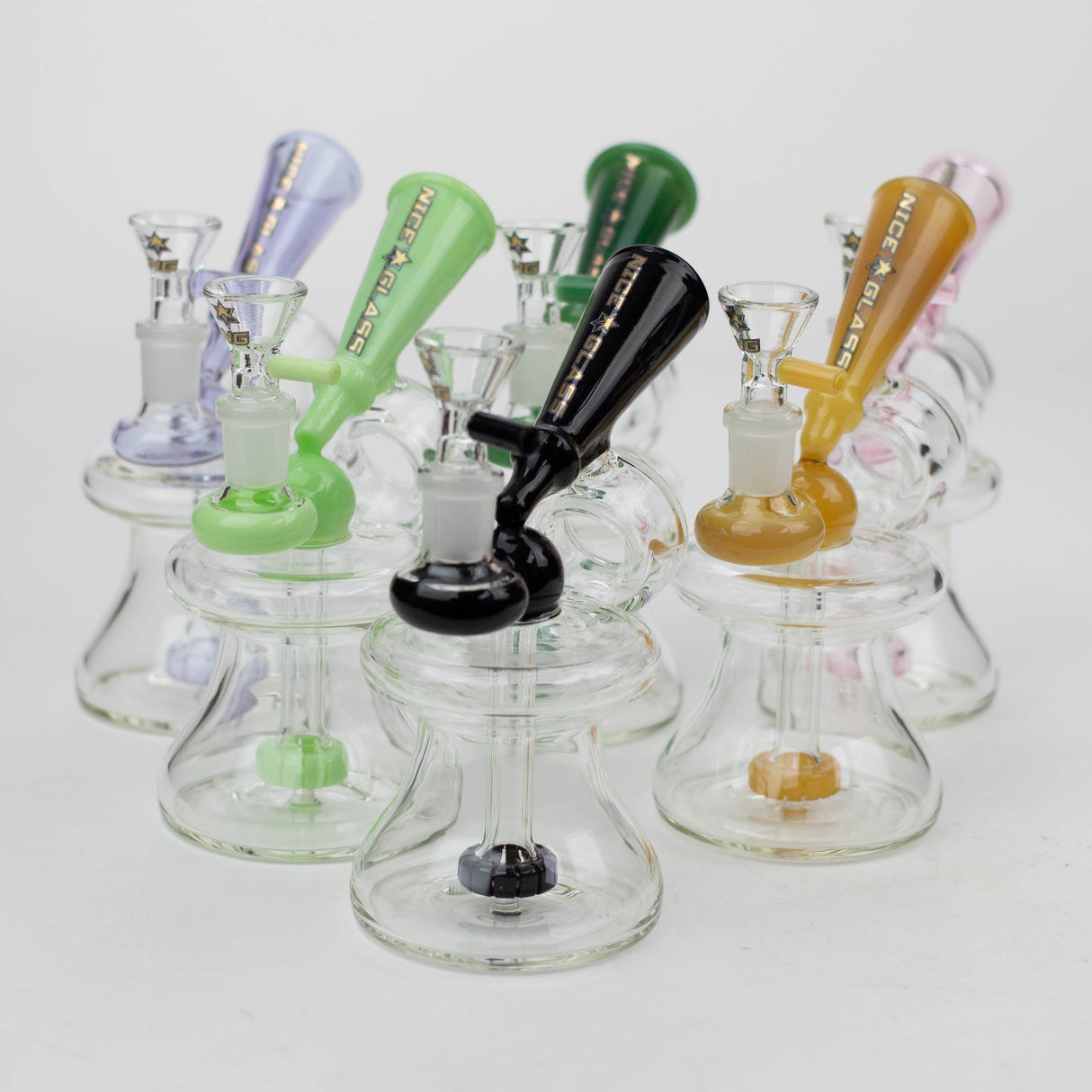 NG 6.5" Megaphone Showerhead Glass Bubbler