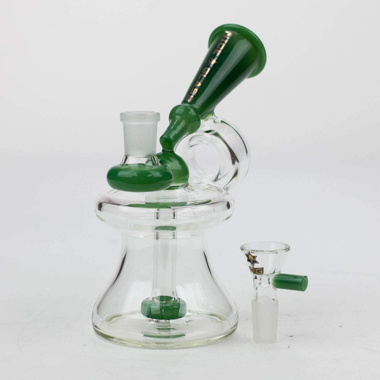 NG 6.5" Megaphone Showerhead Glass Bubbler