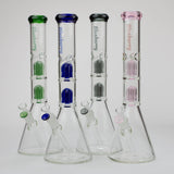 Blueberry-15 inch Double Tree Perc Beaker [S387]
