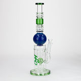 H2O | 15" Gold fumed sphere Glass water bong [H2O-5017]