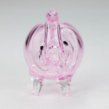 5" Standing elephant color glass hand pipe