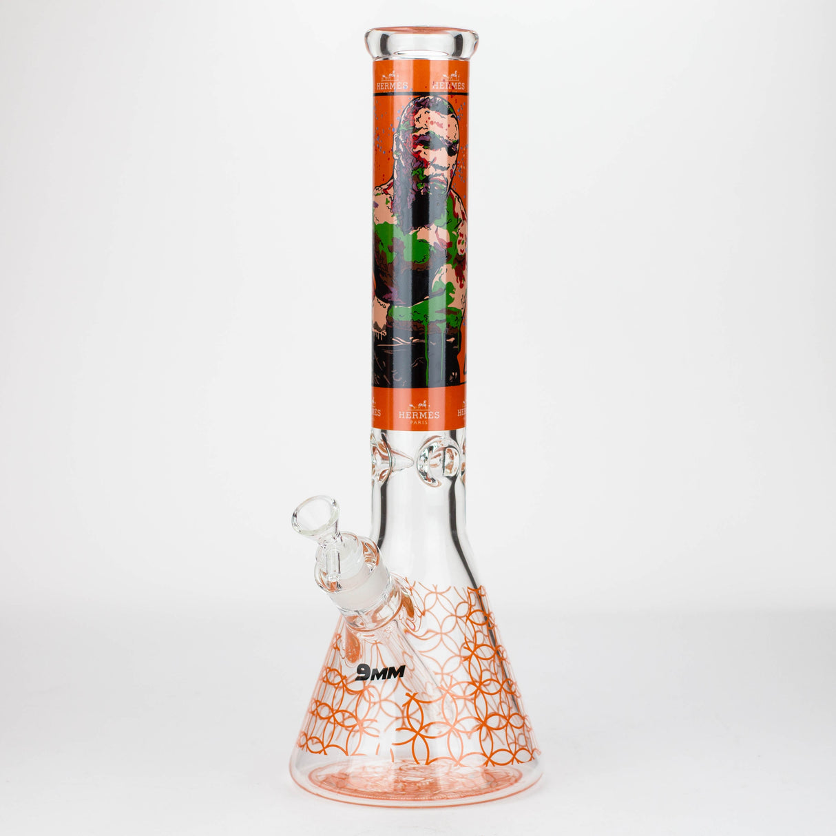 15.5" 9 mm Graphic Glass Water Bong