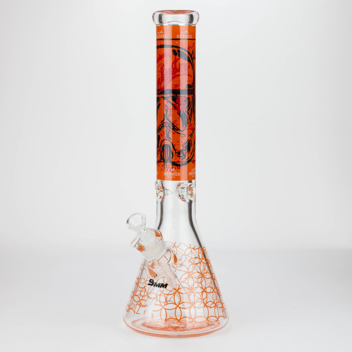 15.5" 9 mm Graphic Glass Water Bong