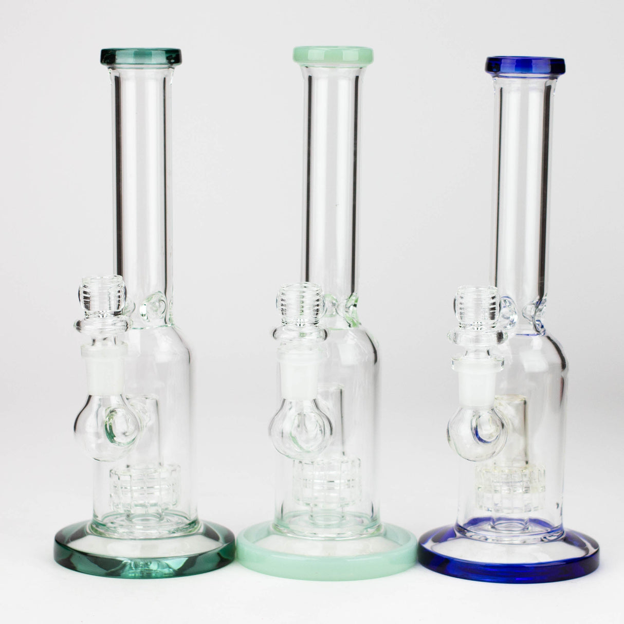 9.5" Showerhead Stemless Glass Bong 2-Pack