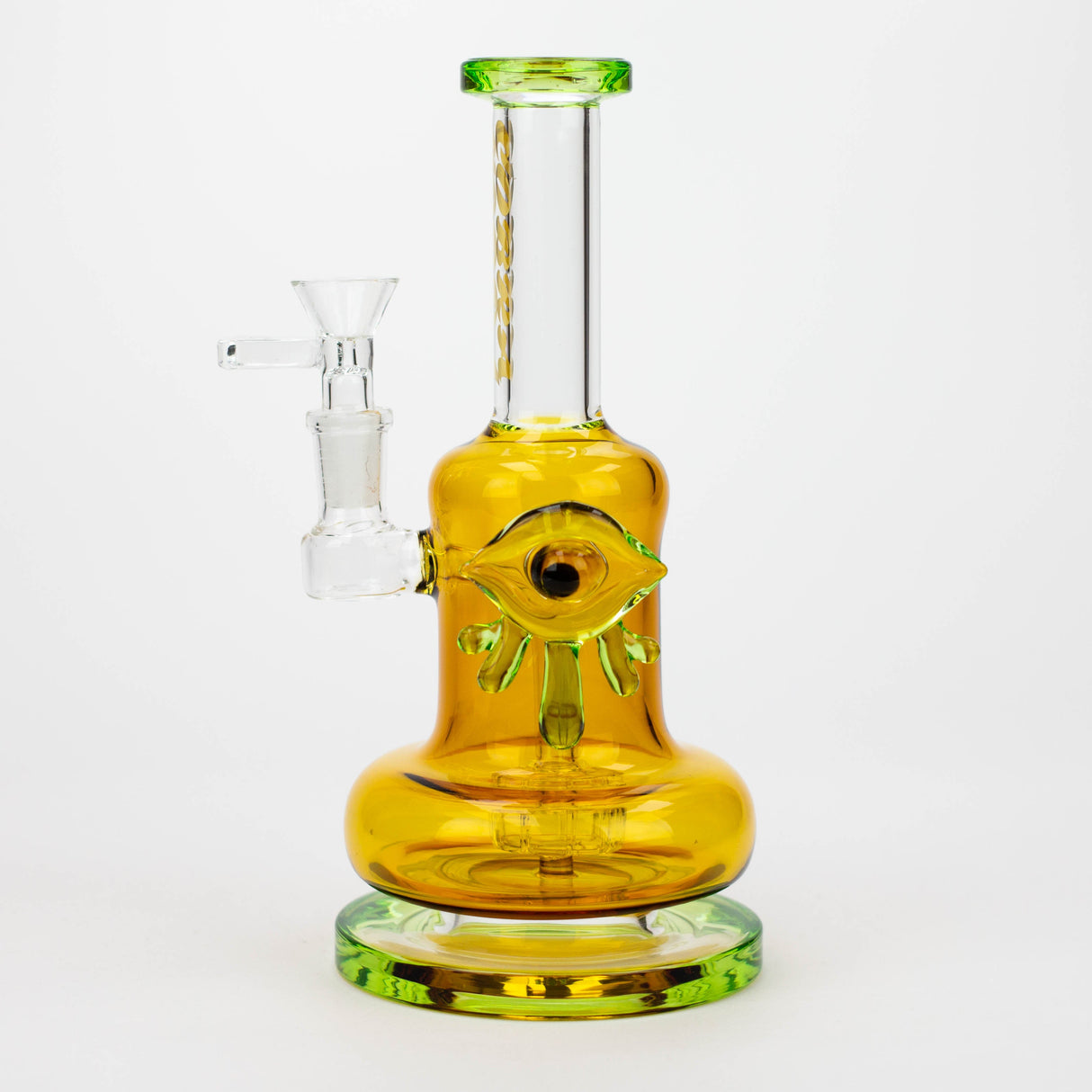 Cobra 8.5" Amber Green Monster Eye Stemless Bong