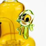Cobra 8.5" Amber Green Monster Eye Stemless Bong