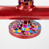 15.5" Mosaic 7mm glass bong with inline diffuser and tree arm percolator [MSAK-11]