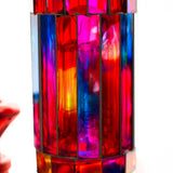 15.5" Mosaic 7mm glass bong with inline diffuser and tree arm percolator [MSAK-11]