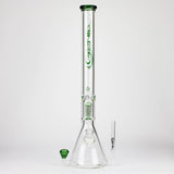 GENIE | 24" 9mm single percolator glass water bong [ GB1905 ]