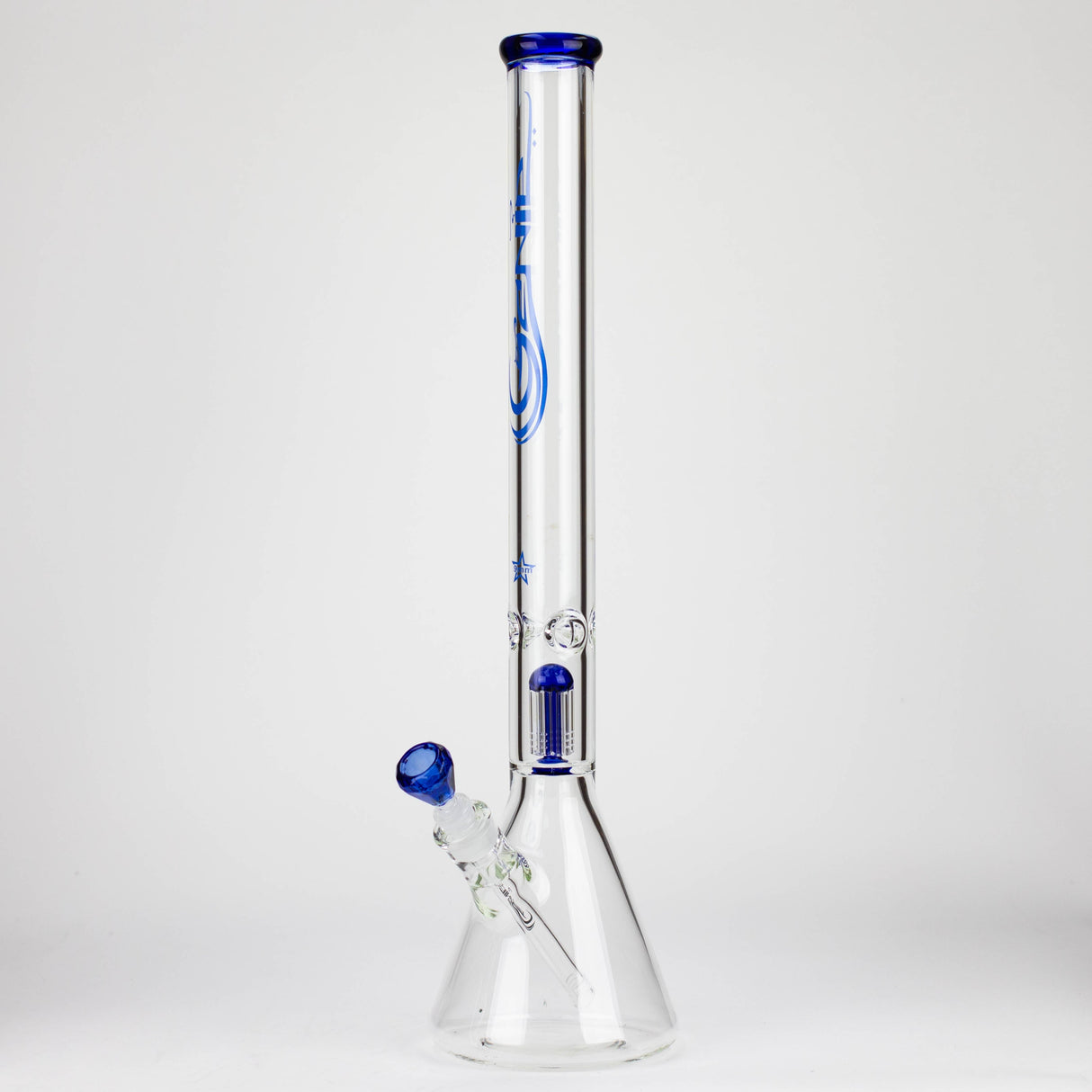 GENIE | 24" 9mm single percolator glass water bong [ GB1905 ]