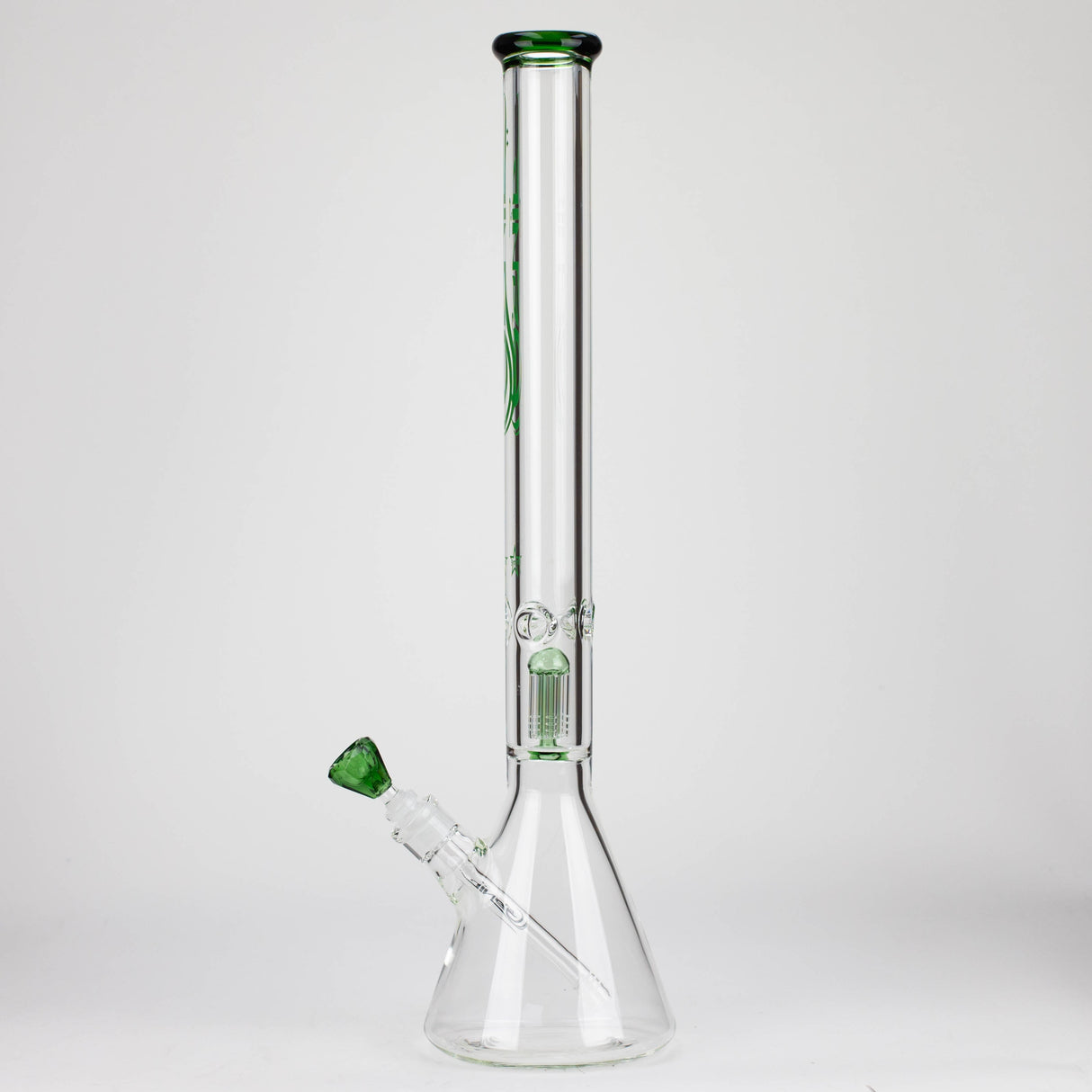GENIE | 24" 9mm single percolator glass water bong [ GB1905 ]