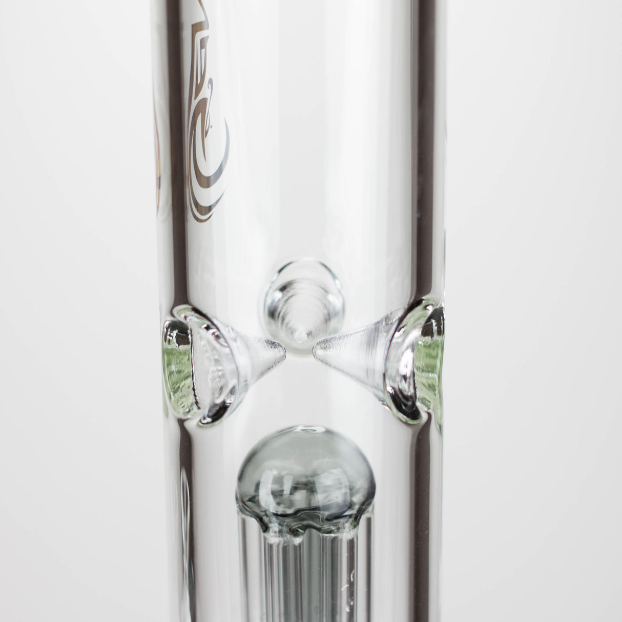 Genie 12" Colour-Accented Glass Bong with 6-Arm Perc