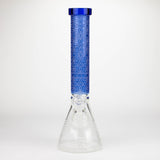 COBRA | 14" sandblasted geometric graphic 7 mm glass bong [YY01]