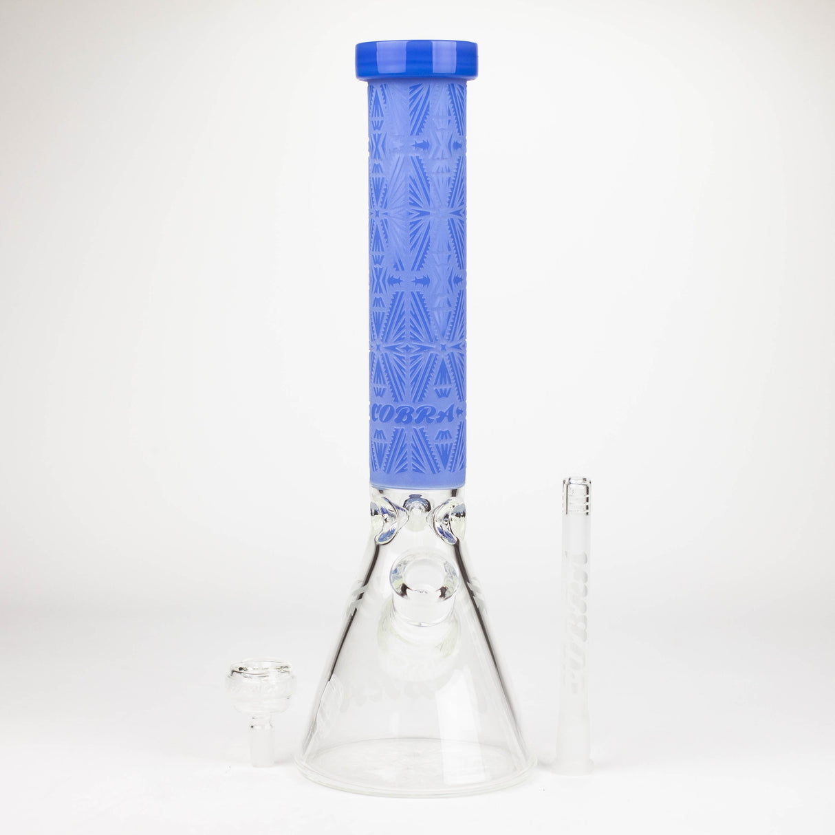 Cobra 14" Sandblasted Geometric 7mm Beaker Bong