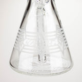 COBRA | 14" sandblasted geometric graphic 7 mm glass bong [YY01]