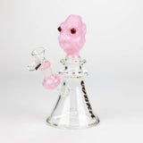 Cobra 8" Milk Pink Creature Head Showerhead Bong