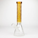 COBRA | 14" sandblasted geometric graphic 7 mm glass bong [YK07]