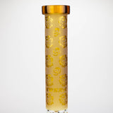 COBRA | 14" sandblasted geometric graphic 7 mm glass bong [YK07]
