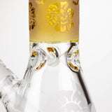 COBRA | 14" sandblasted geometric graphic 7 mm glass bong [YK07]