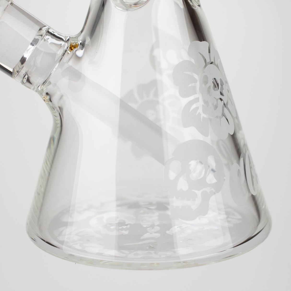 COBRA | 14" sandblasted geometric graphic 7 mm glass bong [YK07]