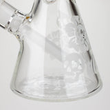 COBRA | 14" sandblasted geometric graphic 7 mm glass bong [YK07]