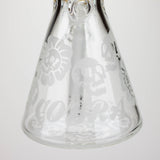 COBRA | 14" sandblasted geometric graphic 7 mm glass bong [YK07]