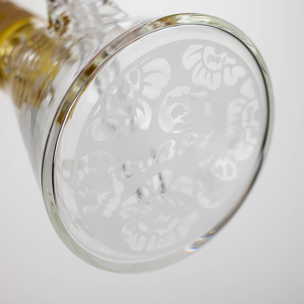 COBRA | 14" sandblasted geometric graphic 7 mm glass bong [YK07]
