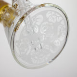 COBRA | 14" sandblasted geometric graphic 7 mm glass bong [YK07]