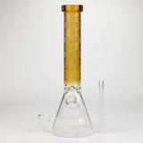 COBRA | 14" sandblasted geometric graphic 7 mm glass bong [YK07]