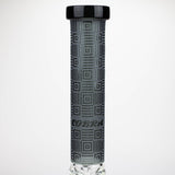 COBRA | 14" sandblasted geometric graphic 7 mm glass bong [YK06]