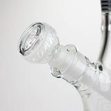 COBRA | 14" sandblasted geometric graphic 7 mm glass bong [YK06]