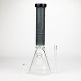 COBRA | 14" sandblasted geometric graphic 7 mm glass bong [YK06]