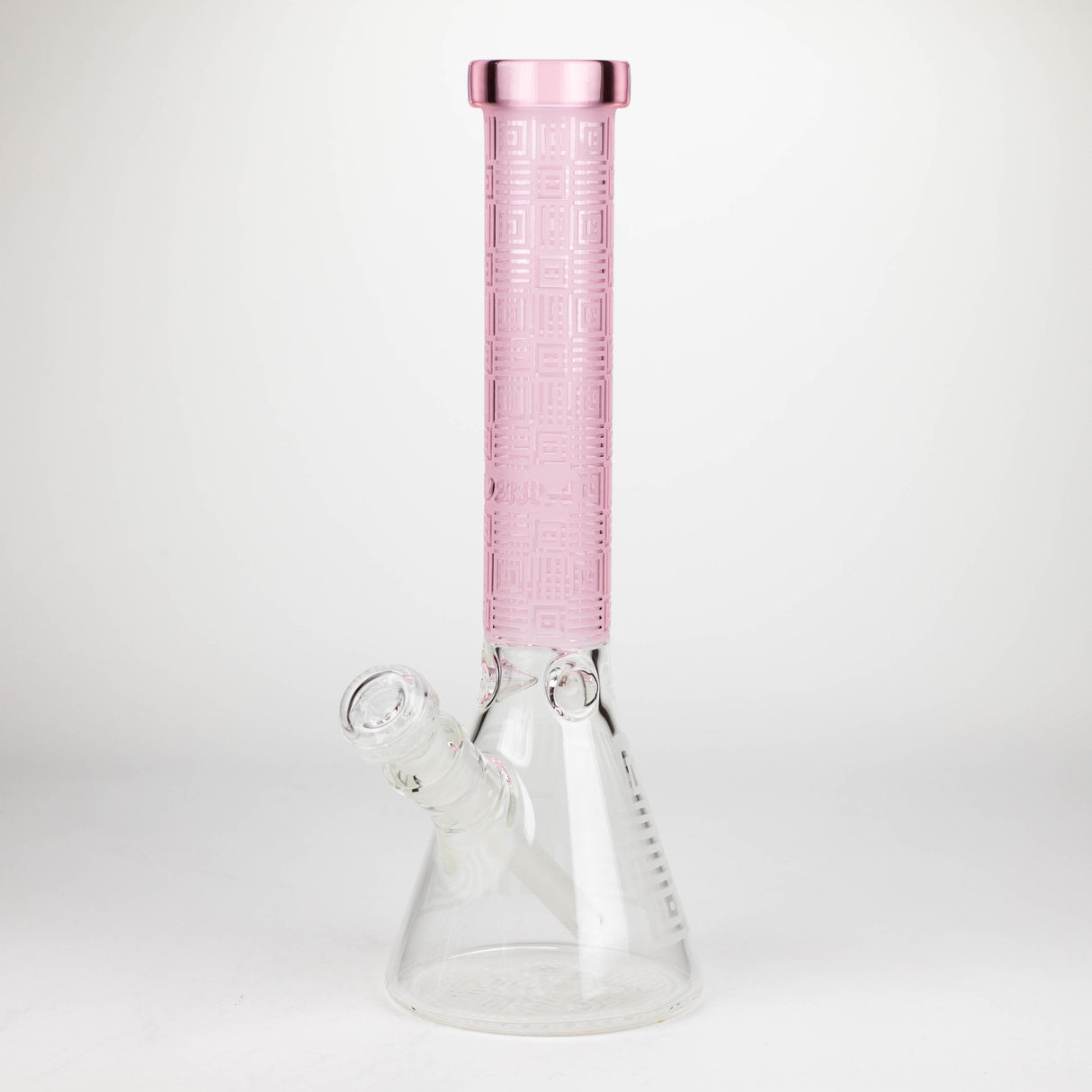 COBRA | 14" sandblasted geometric graphic 7 mm glass bong [YK06]