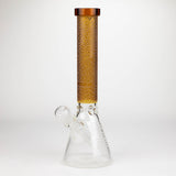 COBRA | 14" sandblasted geometric graphic 7 mm glass bong [YY04]