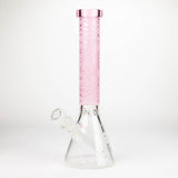 COBRA | 14" sandblasted geometric graphic 7 mm glass bong [YY03]