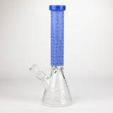 COBRA | 14" sandblasted geometric graphic 7 mm glass bong [YY02]