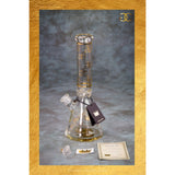 Golden Crown™ 14" 24K Gold Emblem 9mm Glass Bong