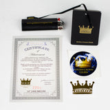 Golden Crown™ 14" Signature 9mm Glass Bong with 24K Emblem