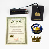 Golden Crown™ 18" Engraved Logo 9mm US Glass Bong