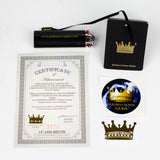 Golden Crown™ 14" 24K Gold Emblem 9mm Glass Bong