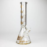 Golden Crown™ 14" Signature 9mm Glass Bong with 24K Emblem