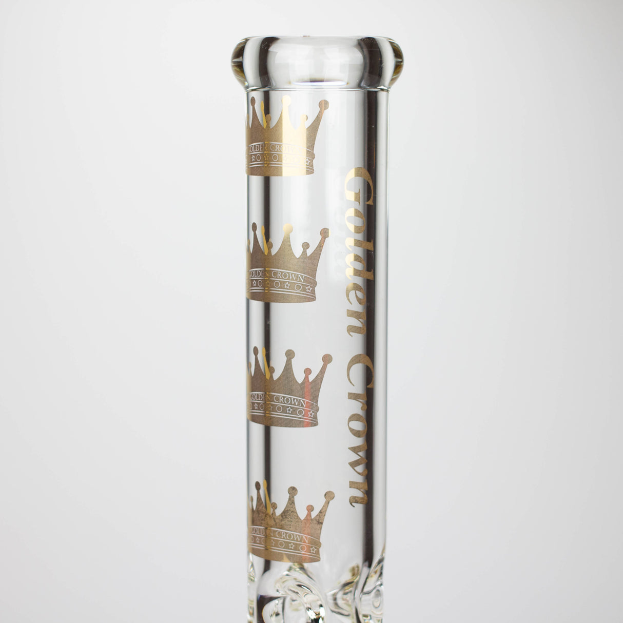Golden Crown™ 14" Signature 9mm Glass Bong with 24K Emblem