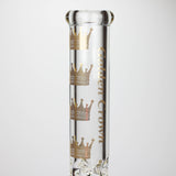 Golden Crown™ 14" Signature 9mm Glass Bong with 24K Emblem