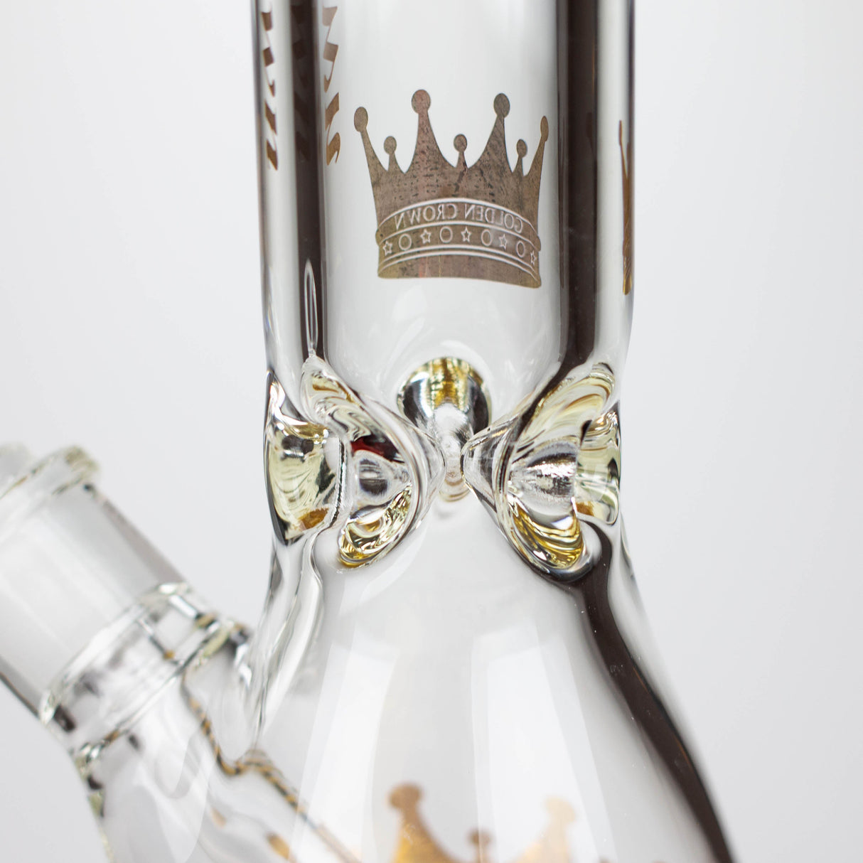 Golden Crown™ 14" Signature 9mm Glass Bong with 24K Emblem