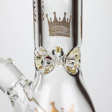Golden Crown™ 14" Signature 9mm Glass Bong with 24K Emblem