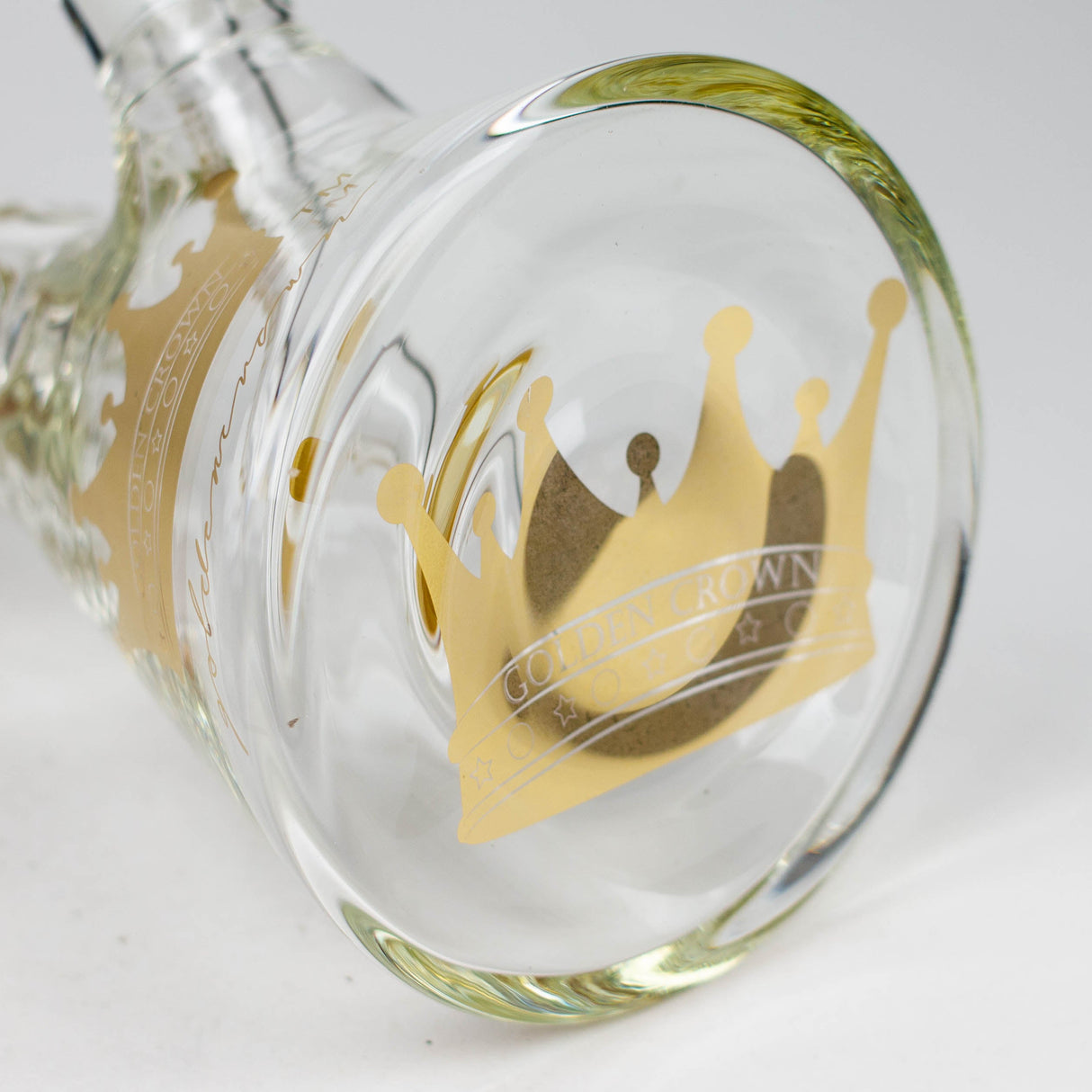 Golden Crown™ 14" Signature 9mm Glass Bong with 24K Emblem